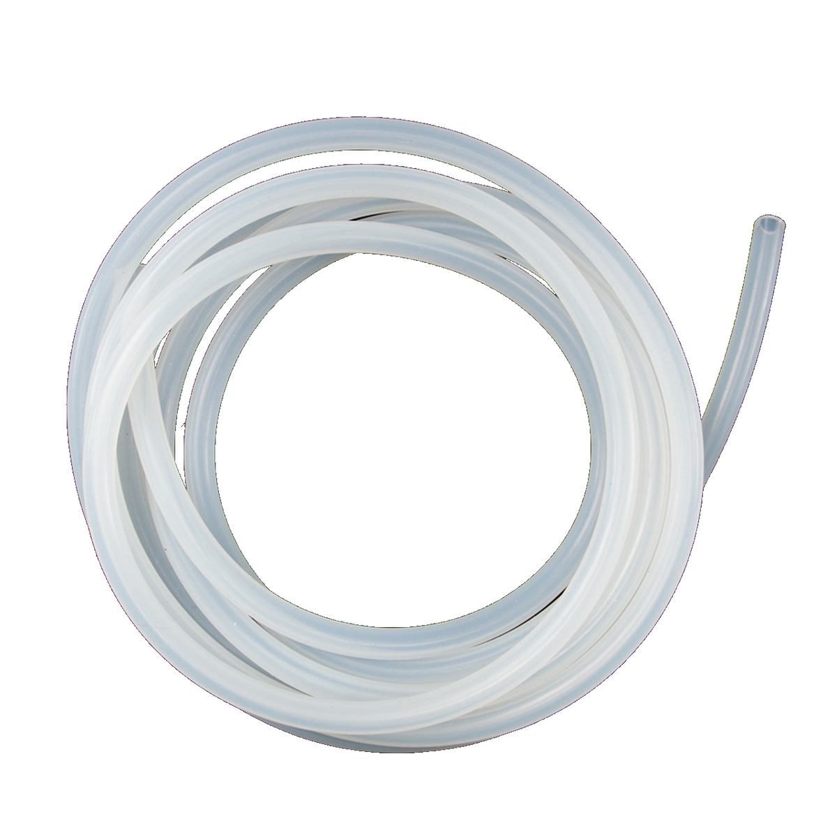Silicone Tubing clear on a white background