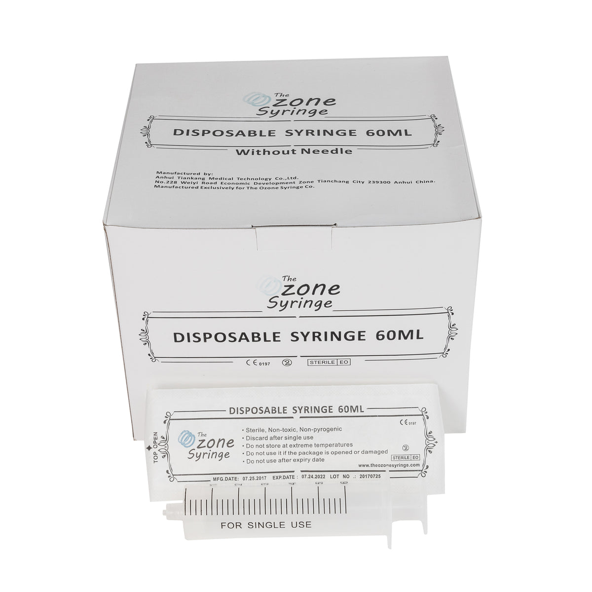 Box of Ozone Syringes, 60 ml