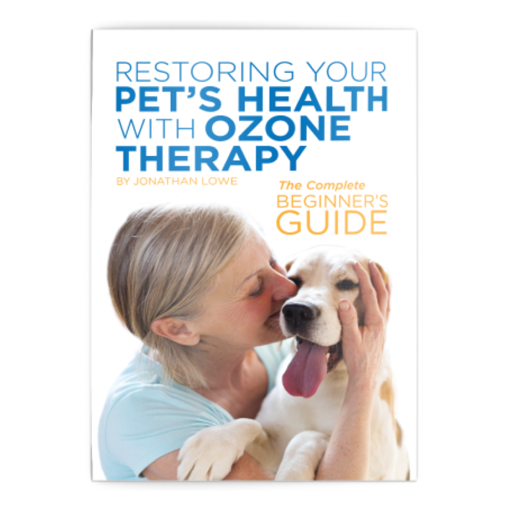 Booklet with graphic of a lady holding a dog on a white background 