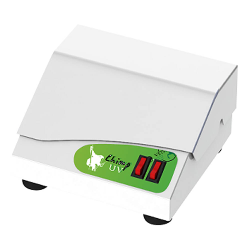 Chimp-UV1 with red switches, front view 