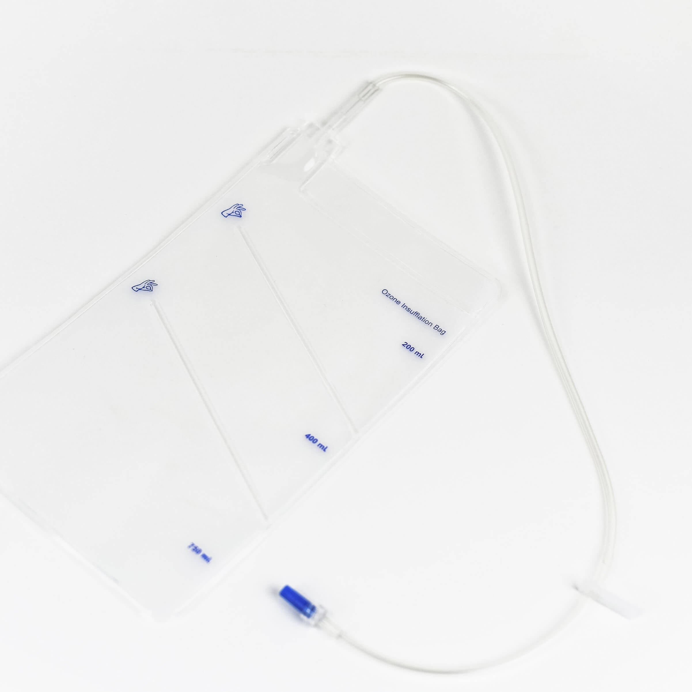 Insufflation bag (2) with catheter (5), package
